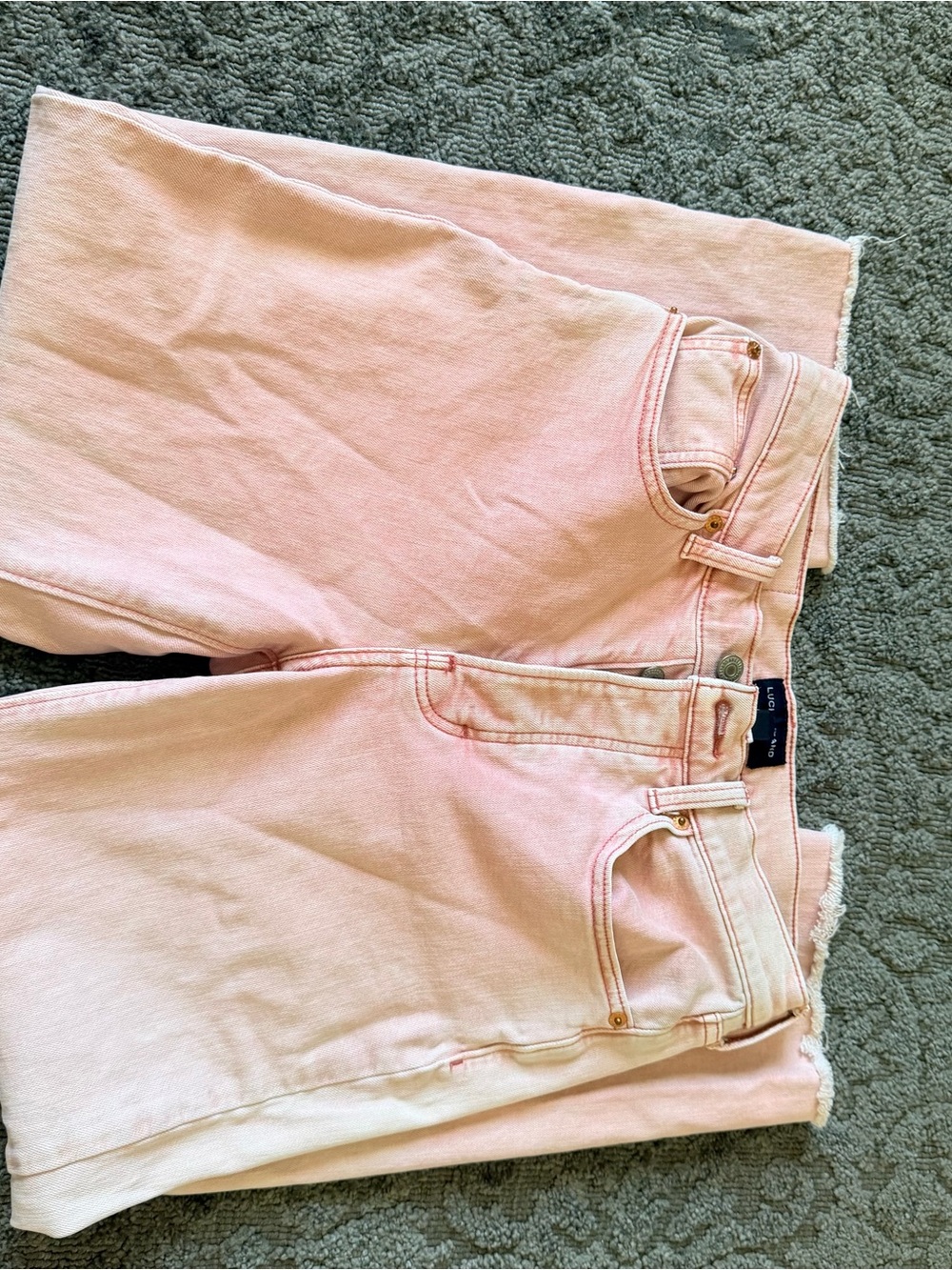 Lucky Brand Pale Pink Cropped Jeans